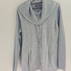 Karl Lagerfeld Gray Cowl Neck Sweater
